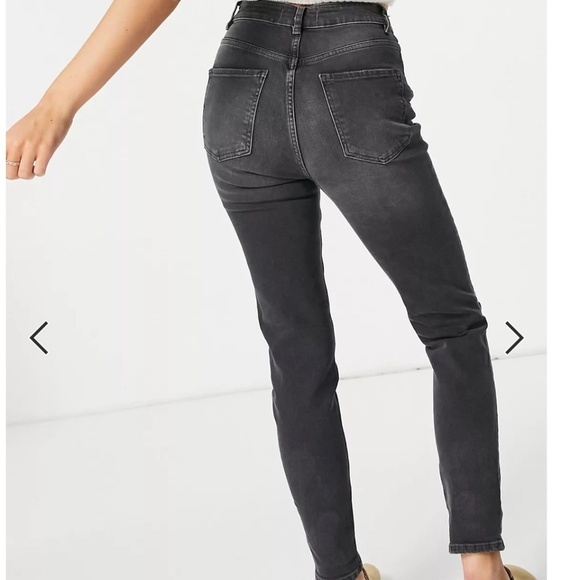 NWT FREE PEOPLE ZURI WASHED BLACK  MOM JEANS - 26 - Picture 6 of 17